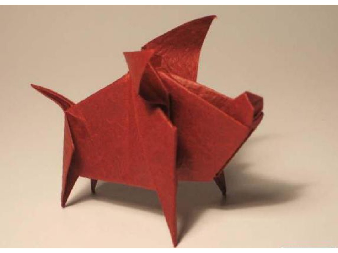 折纸动物――猪的手工折纸图解教程