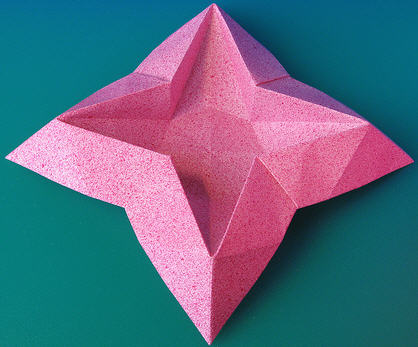 教你如何叠纸盒，星形纸盒手工折纸方法、垃圾纸盒的手工折纸方法
