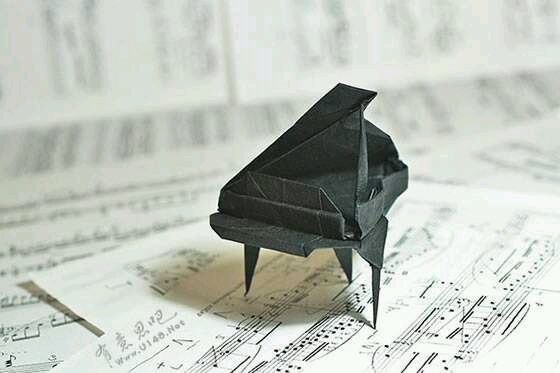 三角钢琴折纸实拍教程