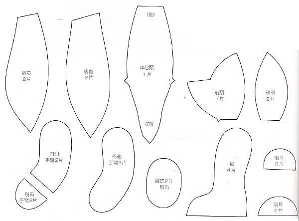 泰迪熊手工制作 皮革diy泰迪熊教程(含制作图样)