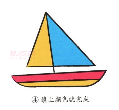 帆船简笔画简单画法