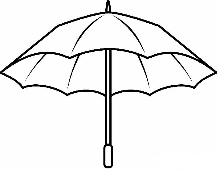 怎么教孩子画漂亮的雨伞雨伞简笔画教程及图片