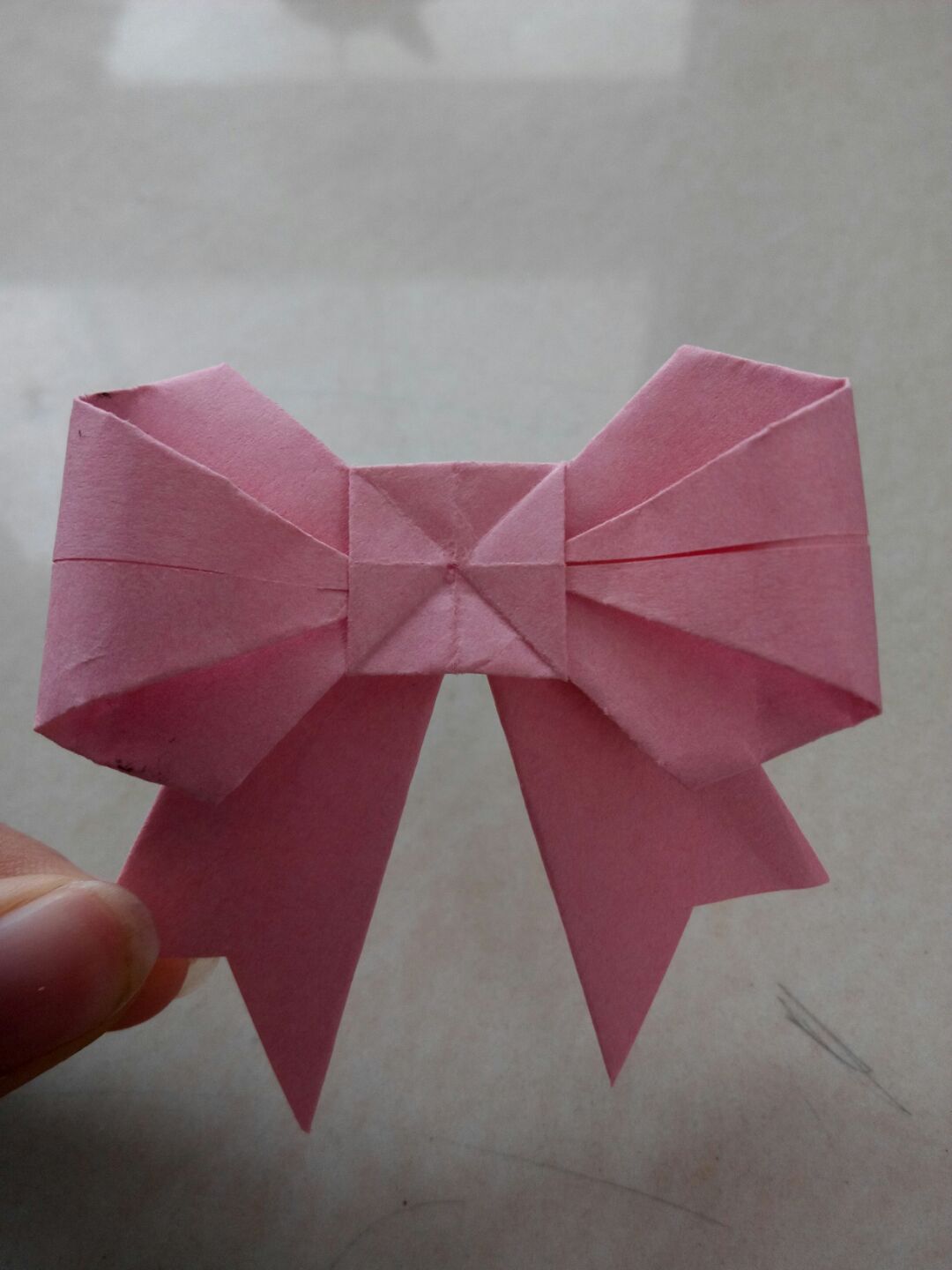 折纸大全简单又漂亮的纸蝴蝶结的手工折纸方法图解教程