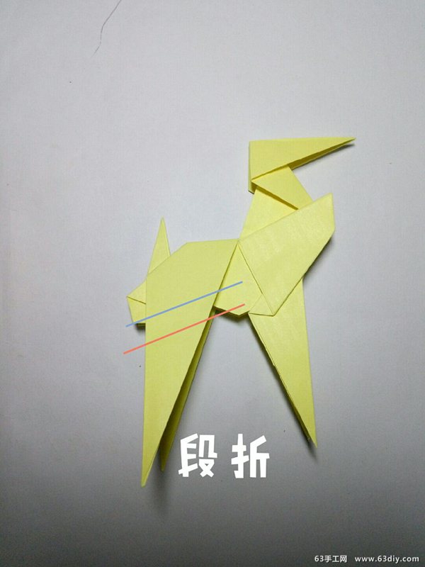 小鹿的折纸方法图片