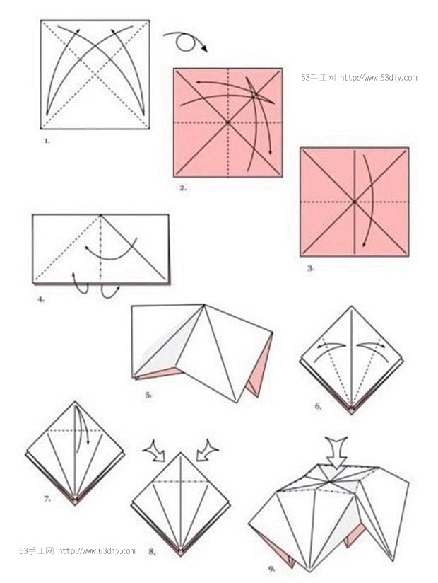 千纸鹤的折法步骤图解图片