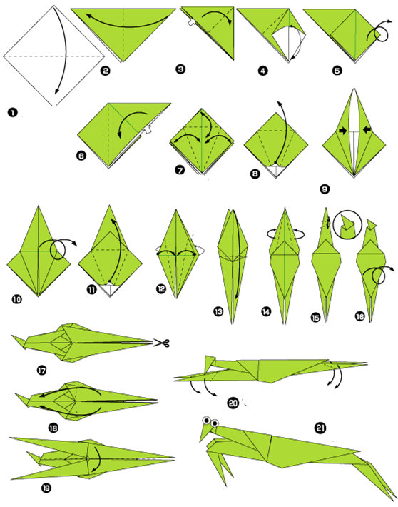 组合折纸螳螂图片