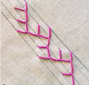 手缝绣的基本针法 鱼骨缝法图解教程