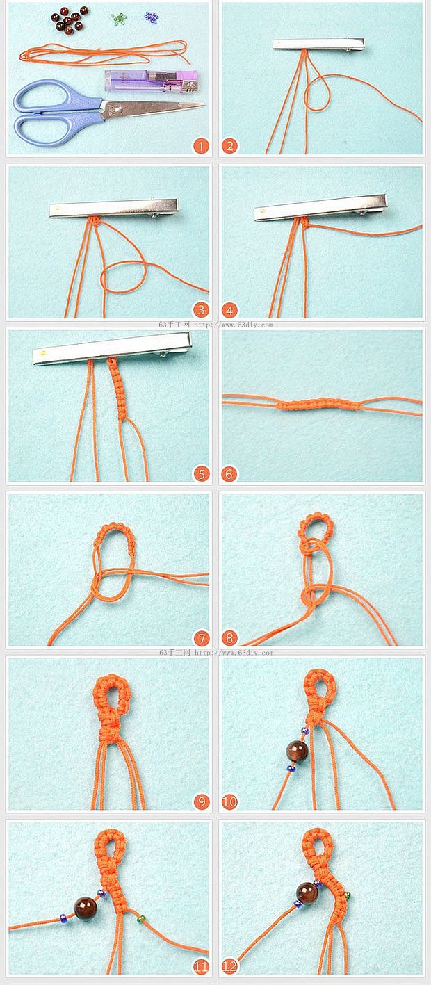 很有女人味的花型编绳手链教程