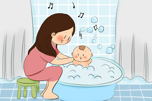 女婴儿洗澡照片图片