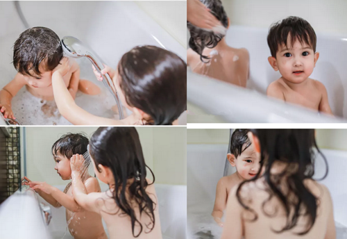 亲姐弟能一起洗澡吗 这组写真影响做少父母？