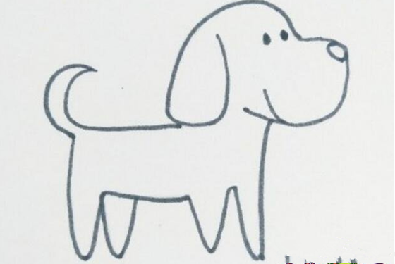 可爱斑点狗简笔画画法比想象中的简单多了