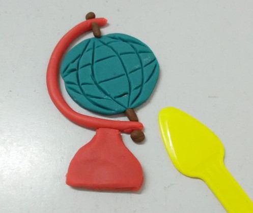 超轻粘土彩泥橡皮泥儿童手工制作捏一个简单的地球仪