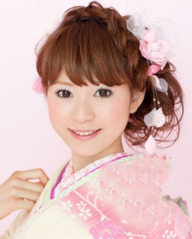 日本姬发式和盘发女生公主姬发型图片