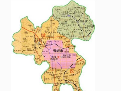 晋城位置图图片