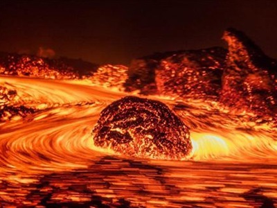 火山岩浆矿床图片