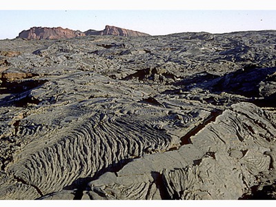 火山锥,火山口,火口湖,火山喉管等;熔岩地貌主要有:熔岩高原,熔岩丘