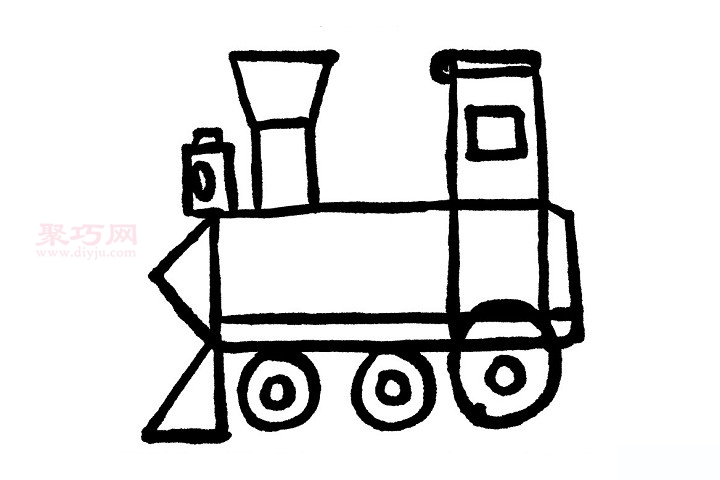 怎么画蒸汽火车头最简单 蒸汽火车头简笔画画法