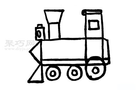 怎么画蒸汽火车头最简单 蒸汽火车头简笔画画法