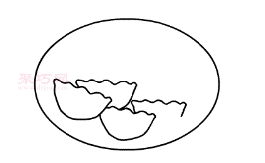 饺子画法图解 一起来学饺子简笔画