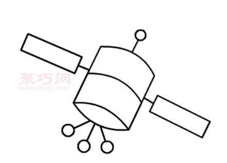 人造卫星怎么画最简单 人造卫星简笔画步骤